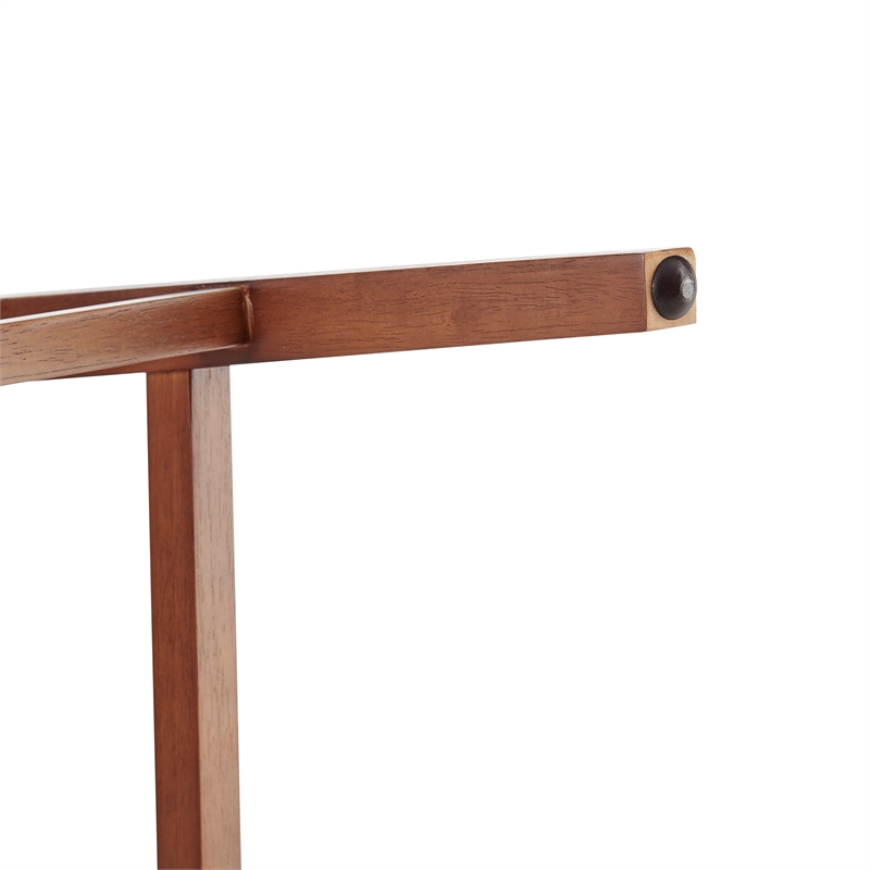 NPD Furniture Marco Faux Leather Backless Counter Stool in Ochre Brown