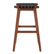 NPD Furniture Marco Faux Leather Backless Counter Stool in Black