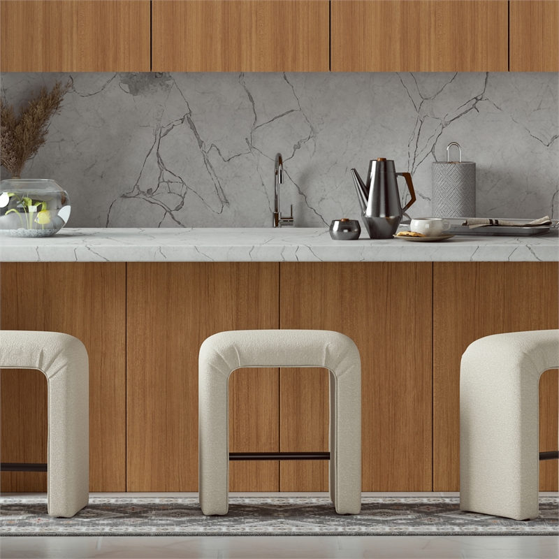 NPD Furniture Jovanka Fabric Counter Stool in Palladian Beige