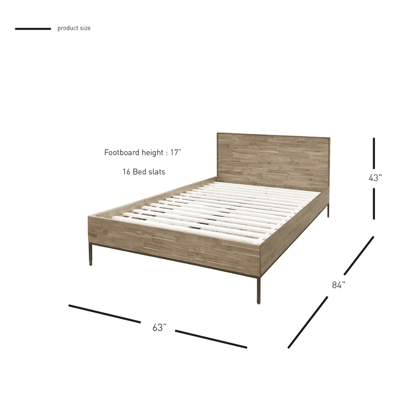 NPD Furniture Hathaway Queen Bed Set in Drifted Sand
