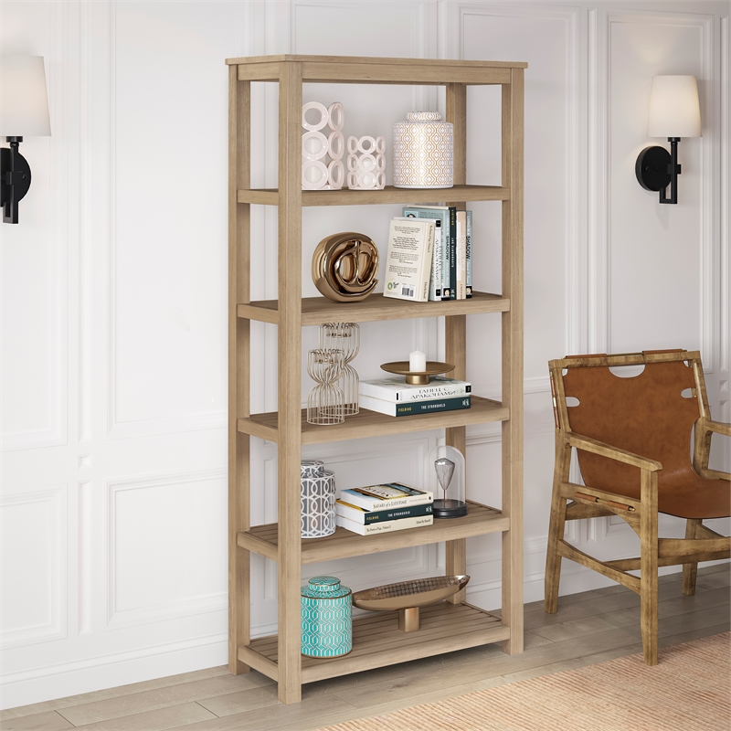 NPD Furniture Tiburon Book Shelf in Drifted Sand
