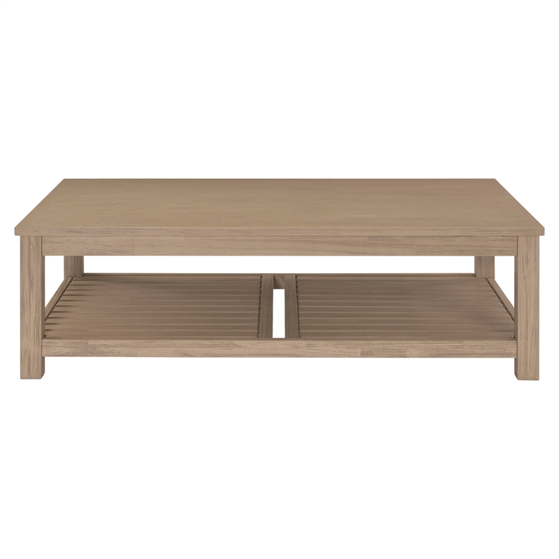 NPD Furniture Tiburon Solid Wood Coffee Table in Drifted Sand