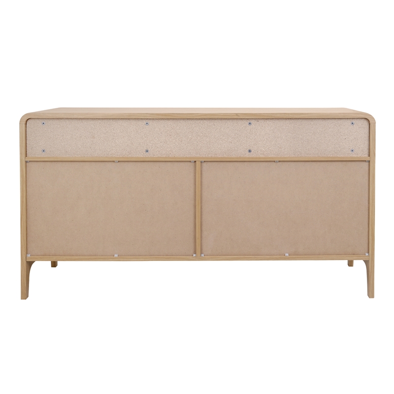 NPD Furniture Delano Sideboard 4 Doors in Euro Oak