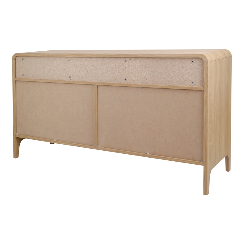 NPD Furniture Delano Sideboard 4 Doors in Euro Oak