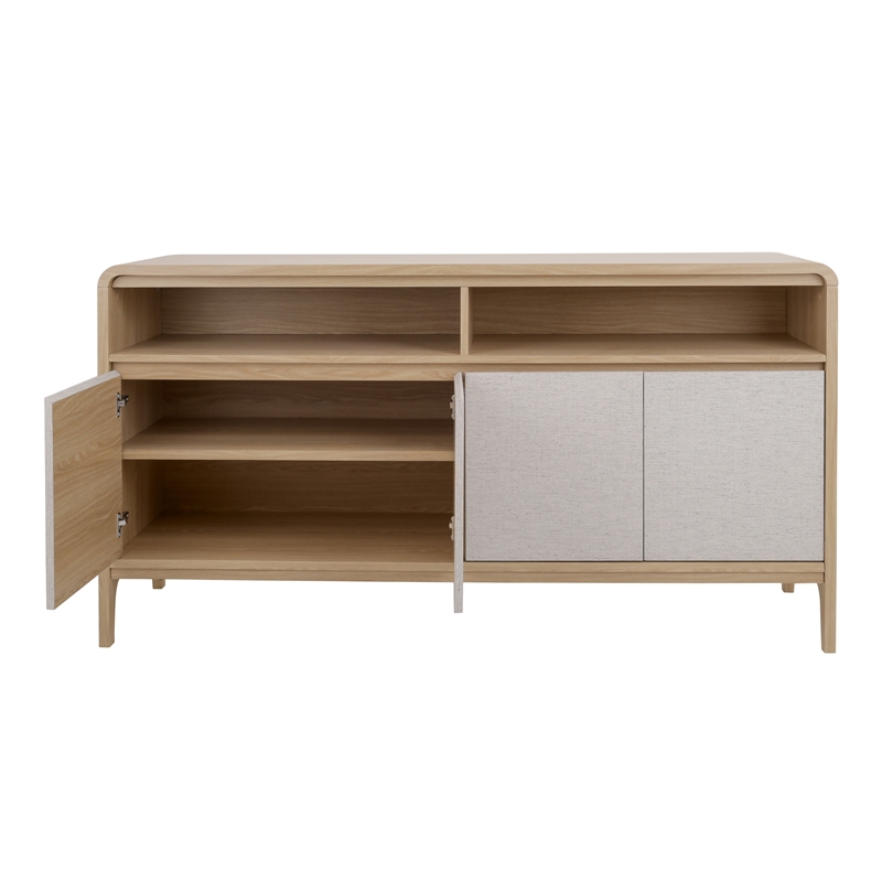 NPD Furniture Delano Sideboard 4 Doors in Euro Oak