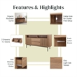 NPD Furniture Renwick Sideboard 2 Drawers + 2 Doors in Terra Oak