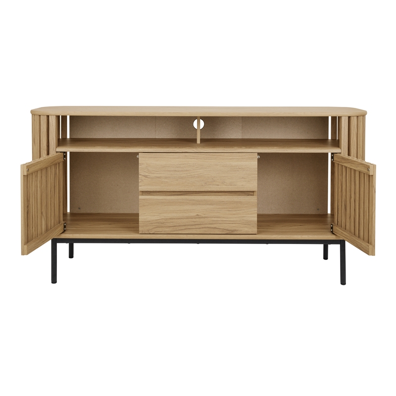 NPD Furniture Renwick Sideboard 2 Drawers + 2 Doors in Terra Oak