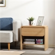 NPD Furniture Delmare Side/ End Table w/ 1 Drawer in Euro Oak