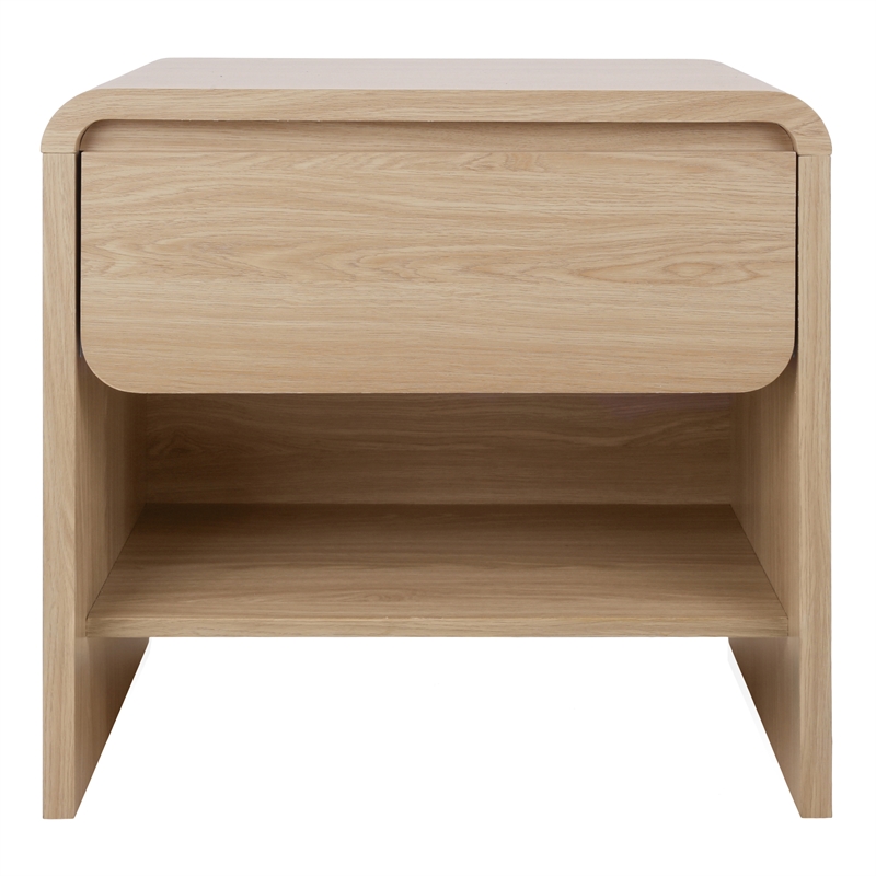 NPD Furniture Delmare Side/ End Table w/ 1 Drawer in Euro Oak