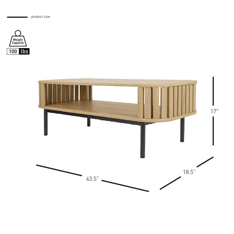 NPD Furniture Renwick Coffee Table in Terra Oak