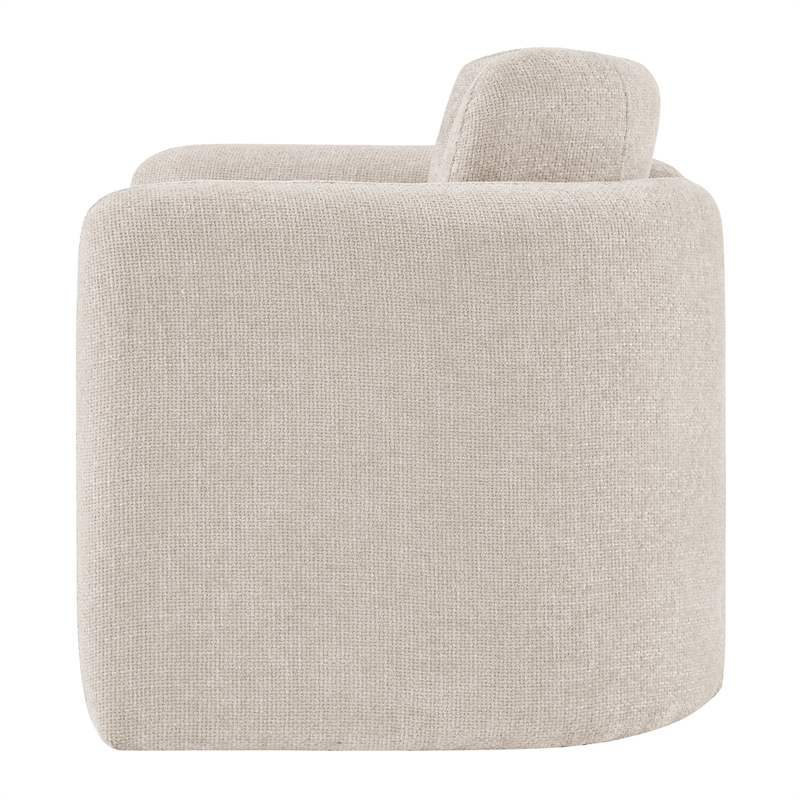 NPD Furniture Deryll Fabric Accent Arm Chair in Grenada Cream