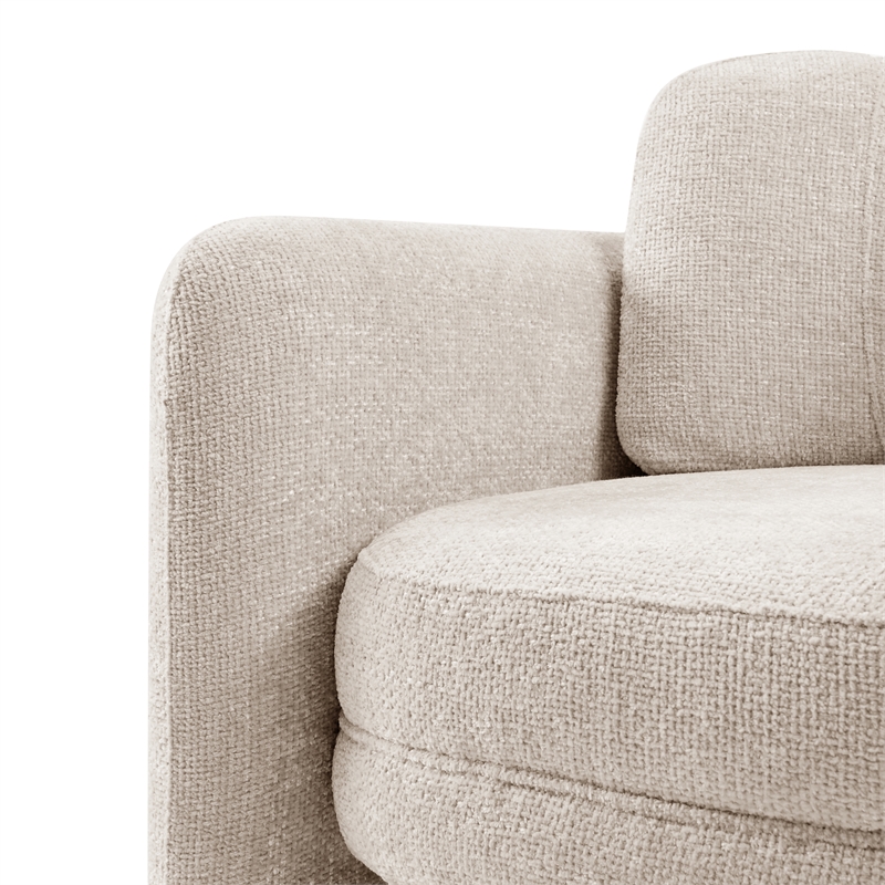 NPD Furniture Deryll Fabric Accent Arm Chair in Grenada Cream