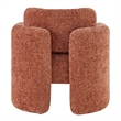 NPD Furniture Deryll Fabric Accent Arm Chair in Grenada Terracotta