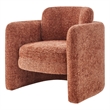 NPD Furniture Deryll Fabric Accent Arm Chair in Grenada Terracotta