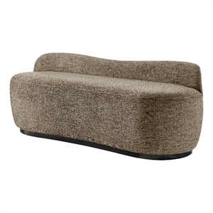 NPD Furniture Mandy Fabric Bench in Pasadena Taupe