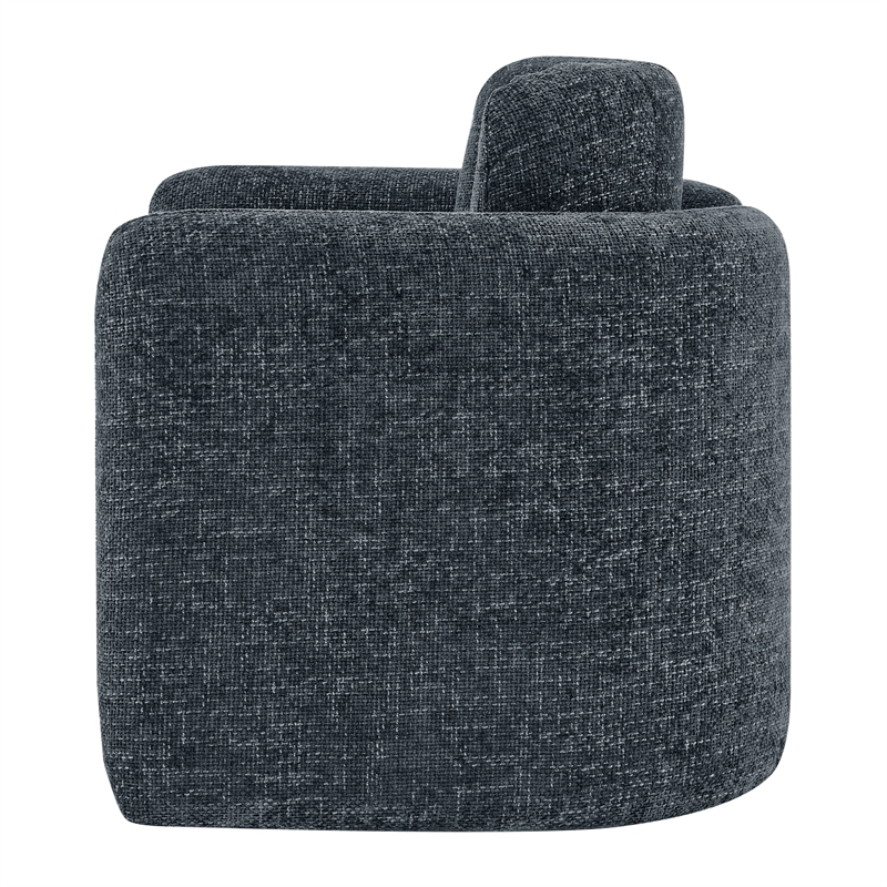 NPD Furniture Deryll Fabric Accent Arm Chair in Grenada Charcoal