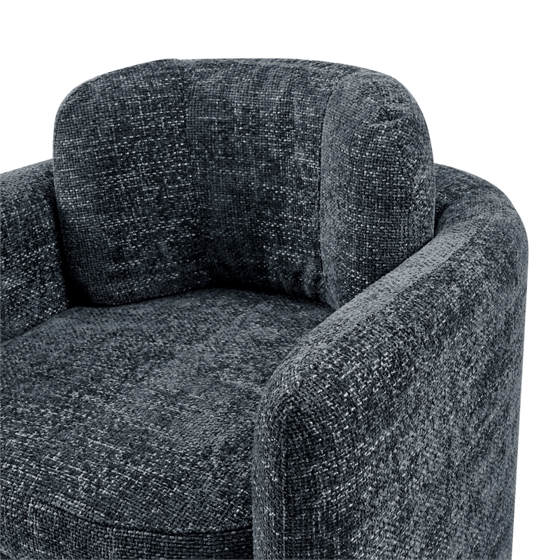 NPD Furniture Deryll Fabric Accent Arm Chair in Grenada Charcoal