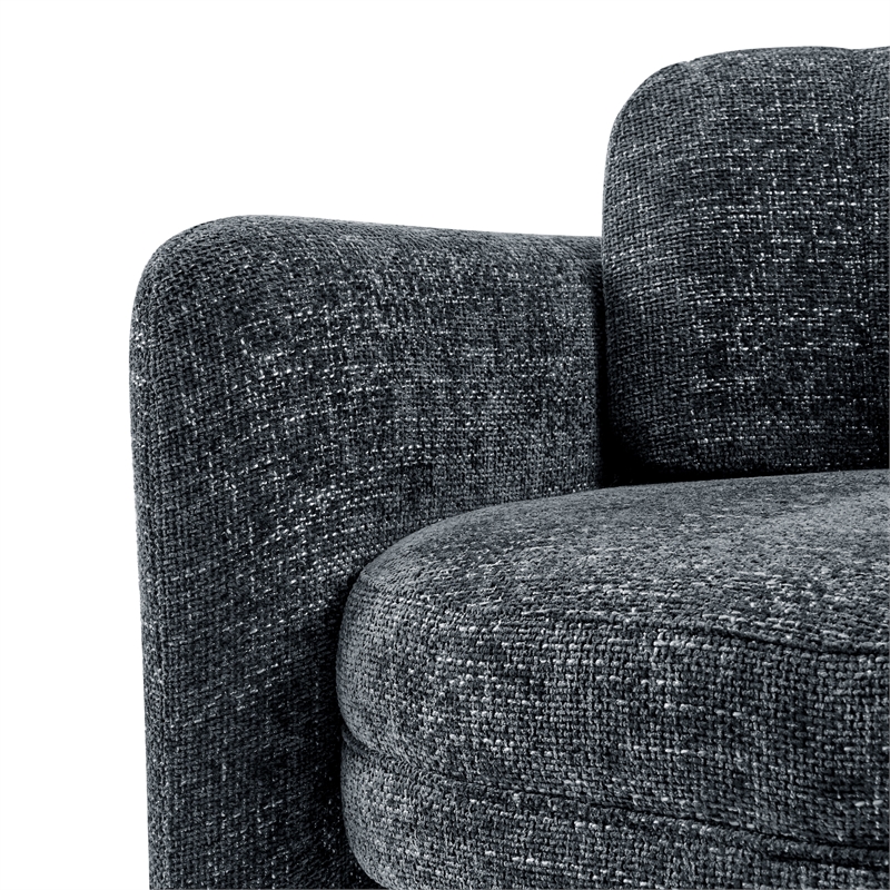 NPD Furniture Deryll Fabric Accent Arm Chair in Grenada Charcoal