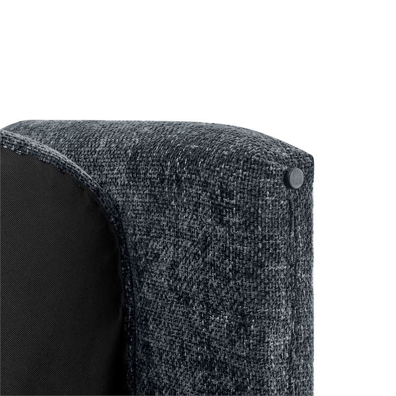 NPD Furniture Deryll Fabric Accent Arm Chair in Grenada Charcoal