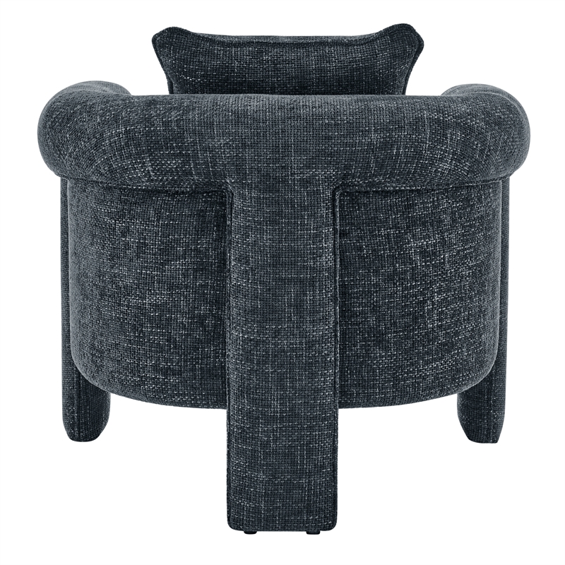 NPD Furniture Heidi Fabric Accent Arm Chair in Grenada Charcoal