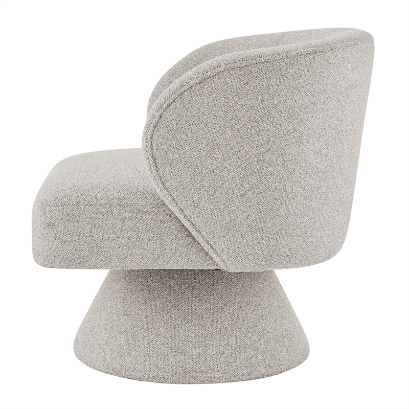 NPD Furniture Jacinta Fabric Swivel Accent Chair in Horizon Gray