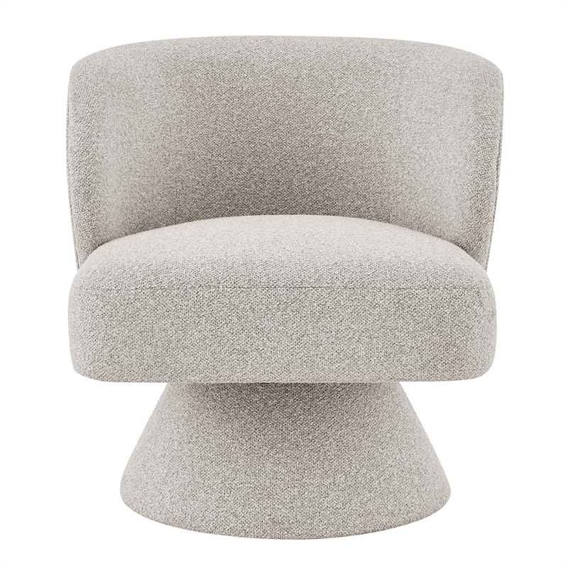 NPD Furniture Jacinta Fabric Swivel Accent Chair in Horizon Gray