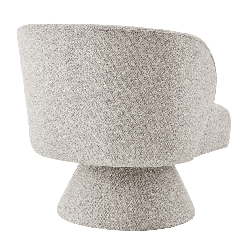 NPD Furniture Jacinta Fabric Swivel Accent Chair in Horizon Gray