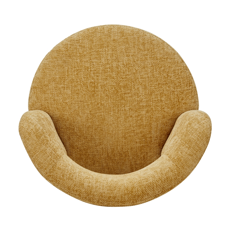 NPD Furniture Jazzlyn Fabric Swivel Accent Chair in Grenada Mustard