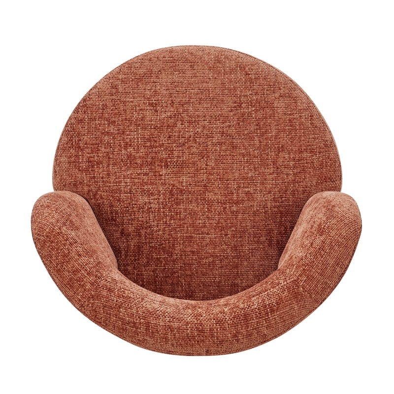 NPD Furniture Jazzlyn Fabric Swivel Accent Chair in Grenada Terracotta