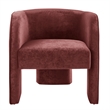 NPD Furniture Matteo Velvet Accent Arm Chair in Dainty Maroon