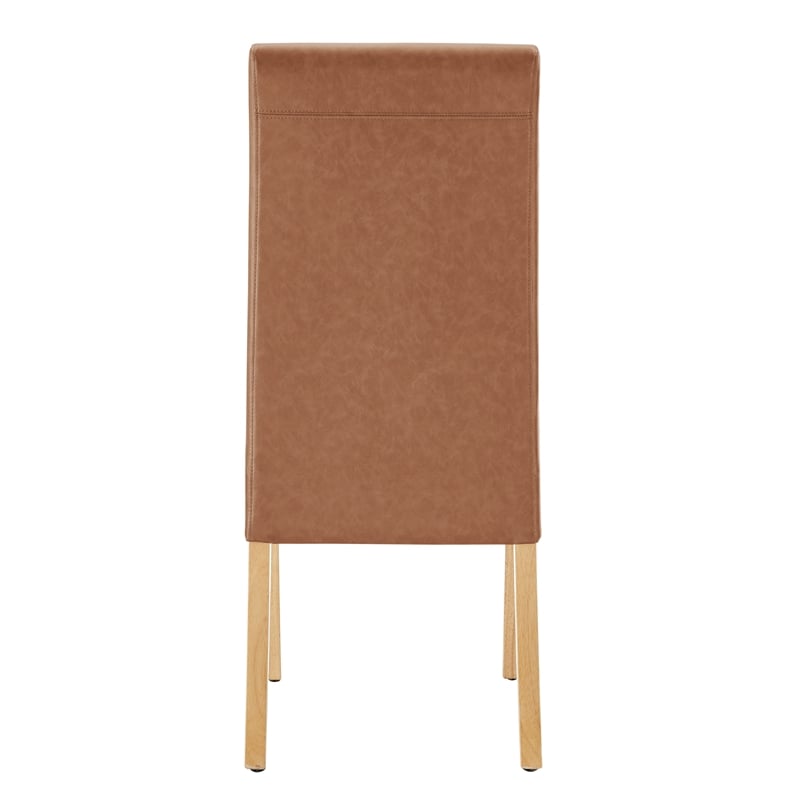 NPD Furniture Valencia PU Dining Side Chair in Vintage Cider (Set of 2)