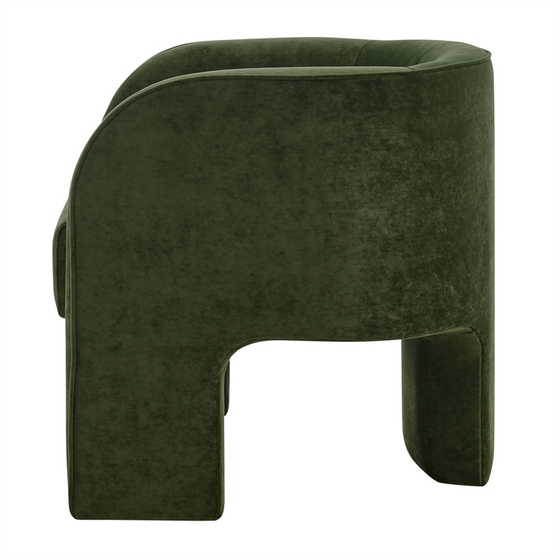 NPD Furniture Matteo Velvet Accent Arm Chair in Dainty Green
