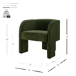 NPD Furniture Matteo Velvet Accent Arm Chair in Dainty Green