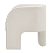 NPD Furniture Matteo Velvet Accent Arm Chair in Dainty Cream