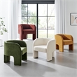NPD Furniture Matteo Velvet Accent Arm Chair in Dainty Cream