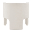 NPD Furniture Matteo Velvet Accent Arm Chair in Dainty Cream