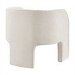 NPD Furniture Matteo Velvet Accent Arm Chair in Dainty Cream