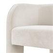 NPD Furniture Matteo Velvet Accent Arm Chair in Dainty Cream