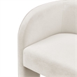 NPD Furniture Matteo Velvet Accent Arm Chair in Dainty Cream