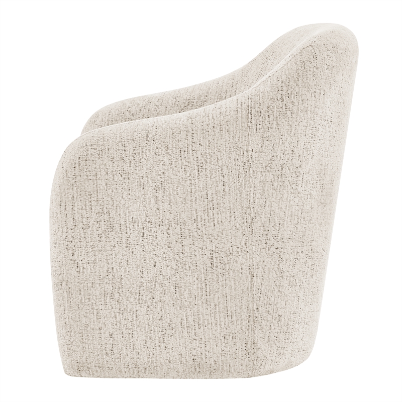 NPD Furniture Zella Fabric  Accent Arm Chair in Concord Cream