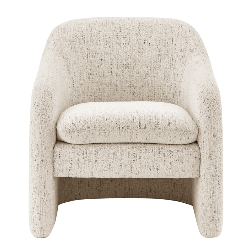 NPD Furniture Zella Fabric  Accent Arm Chair in Concord Cream
