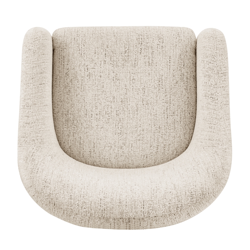 NPD Furniture Zella Fabric  Accent Arm Chair in Concord Cream