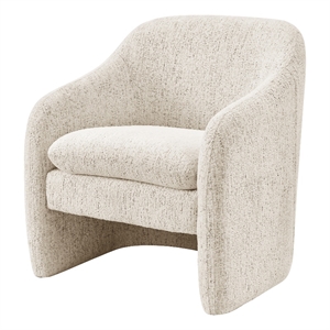 NPD Furniture Zella Fabric  Accent Arm Chair in Concord Cream