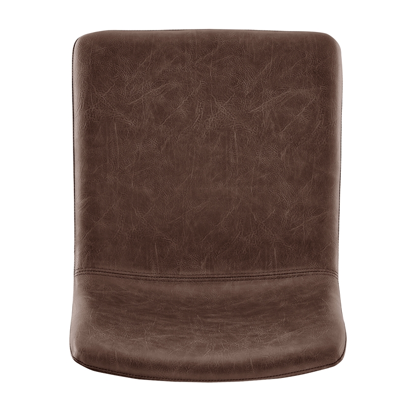 NPD Furniture Bruce PU Gaslift Bar Stool in Toasted Dark Brown (Set of 2)