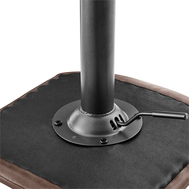 NPD Furniture Bruce PU Gaslift Bar Stool in Toasted Dark Brown (Set of 2)