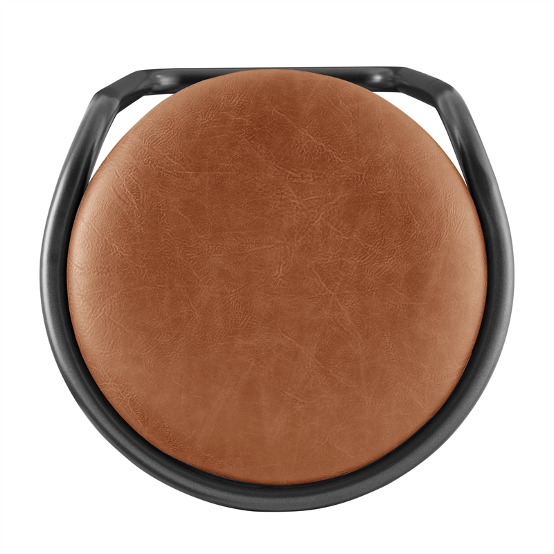 NPD Furniture Elijah PU Gaslift Bar Stool in Toasted Caramel (Set of 2)