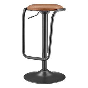 NPD Furniture Elijah PU Gaslift Bar Stool in Toasted Caramel (Set of 2)
