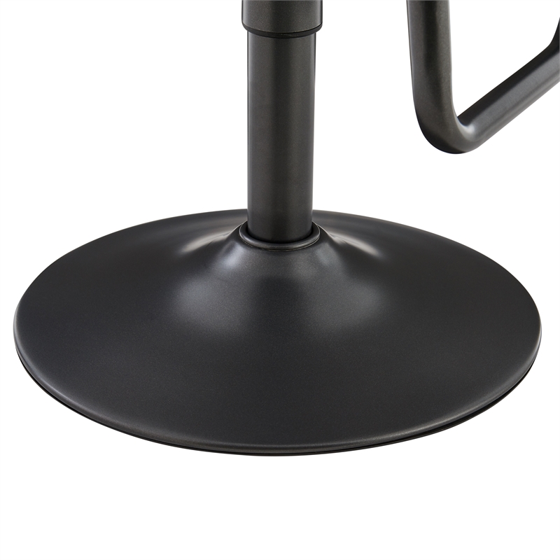 NPD Furniture Elijah PU Gaslift Bar Stool in Toasted Dark Brown (Set of 2)