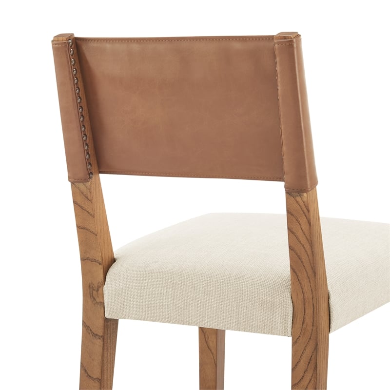 NPD Furniture Kylo Counter Stool in Borneo Chocolate Back with a Meridien Cream Seat