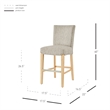 NPD Furniture Milton Fabric Counter Stool in Pasadena Beige